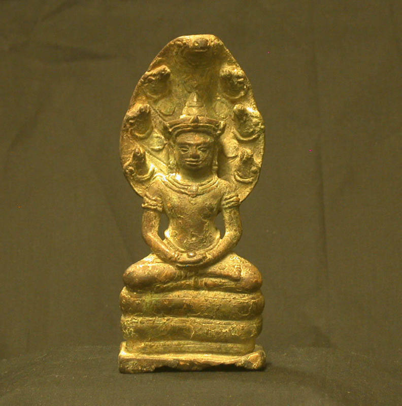 Buddha Seated on the Coiled Body of the Serpent King, Mucalinda