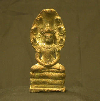 Buddha Seated on the Coiled Body of the Serpent King, Mucalinda