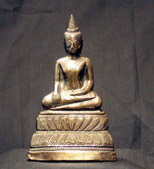 Shakamuni Buddha Seated on a Lotus Throne