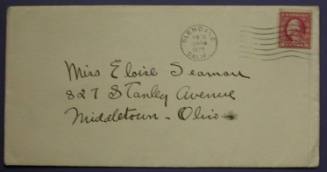 Envelope for Letter from Edward Weston to Eloise Seaman"