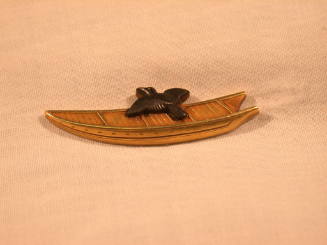 Menuki in Form of Punt with Crow