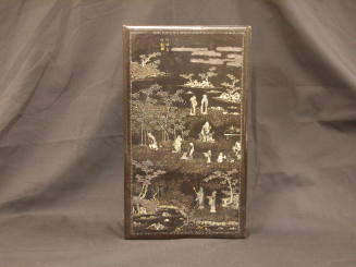 Box with Design of Animals and Figures in landscape