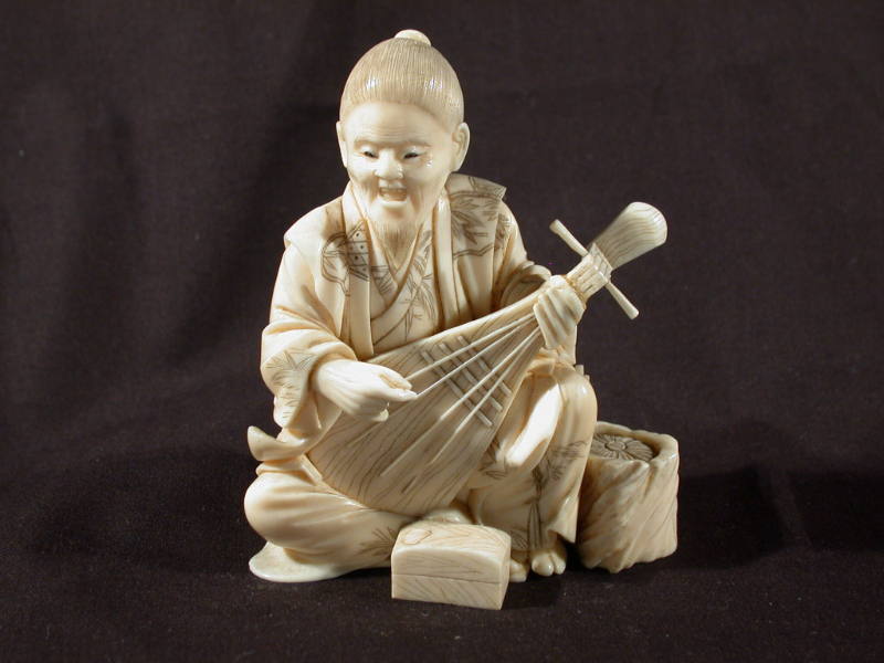 Okimono: Biwa Player