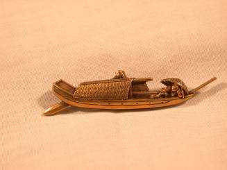 Menuki in the Form of Fisherman in a Covered Punt