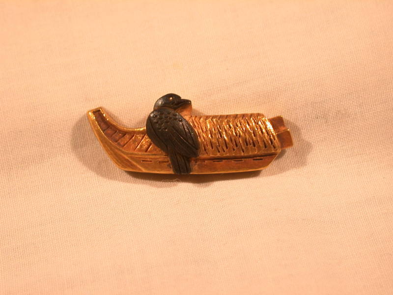 Menuki in the Form of a Punt with Crow