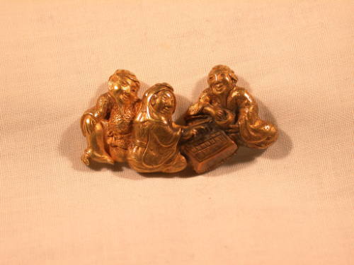 Menuki in the Form of Three Sages Playing Go