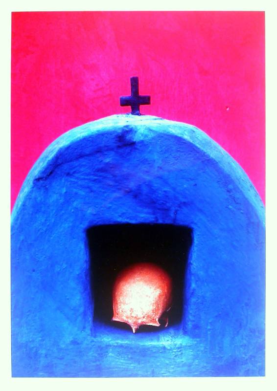 Blue Tomb with Skull, Pomuch, Campeche, Mexico