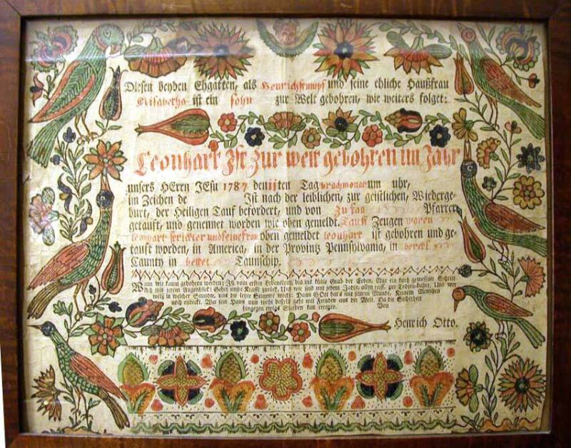 Fraktur (Birth Certificate)