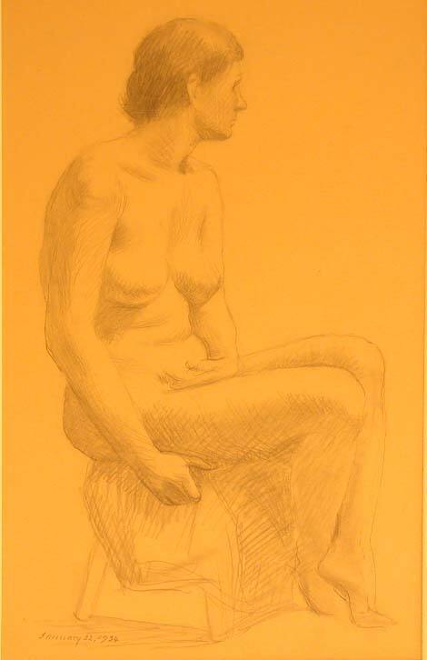 Untitled (Seated Nude Woman)