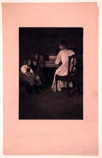 Woman at a Piano with Two Children