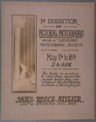 Still Life (Mounted as Poster for the First Exhibition of Pictorial Photography Work of the Cleveland Photo Society)