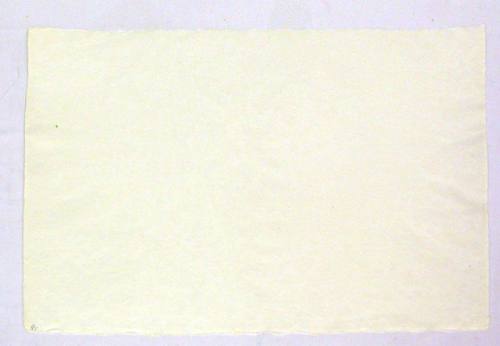 Sheet of beige hand-made paper,  with Dard Hunter Watermark