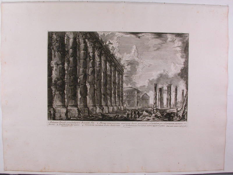 Reliquiae Templi ... Antonini Pii / Pantheium Agrippae, plate XXXIV.