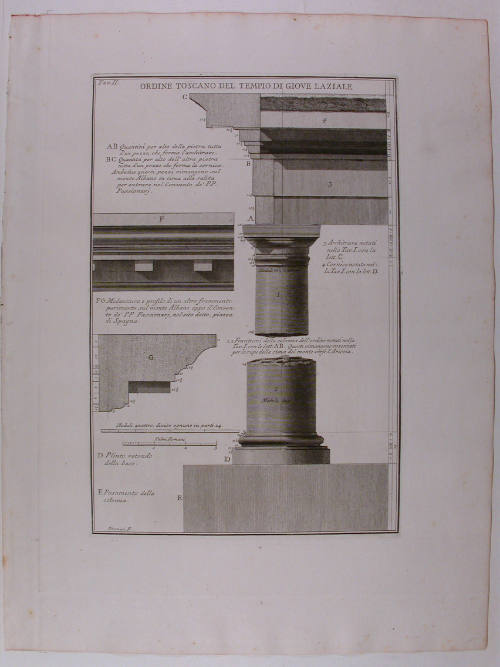 From Antichita d'Albano di Castel, Descrizione e disegno dell'Emissario del lago di Albano, or Due Spelinche Ornate Dagli Antichi Sulle Eive del lago di Albano