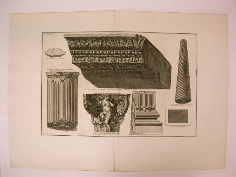 Various Arctitectural Fragments from Albano, plate XVIIII