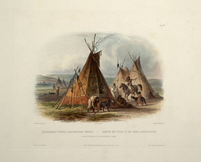 A Skin Lodge of an Assiniboin Chief