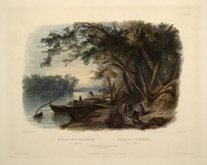 Encampment of the travellers on the Missouri