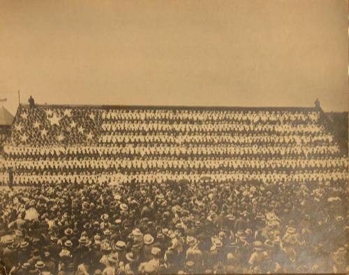 Grandstand at Salutary Parade in Dayton, Ohio of Wrights triumphant return from Europe