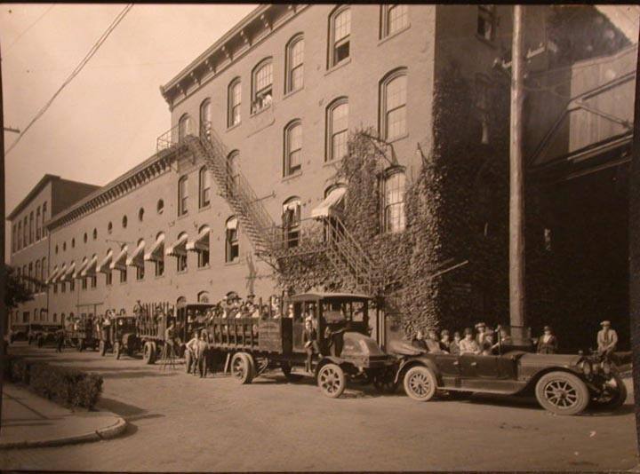 Untitled (Mercantile Corporation, US Stamped Envelopes - staff, vehicles and building, Dayton, Ohio)