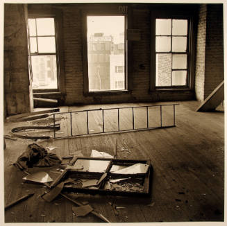 Interior with ladder and broken window, from the Destruction of Lower Manhattan