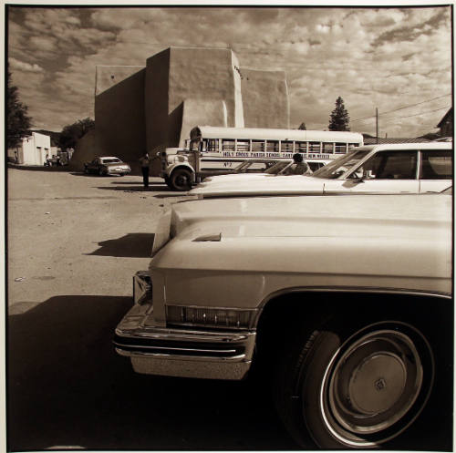 Caddy and School Bus, Taos, NM