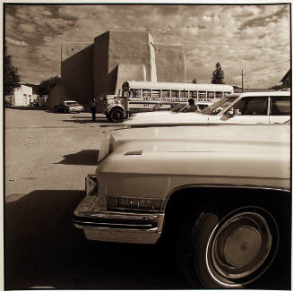 Caddy and School Bus, Taos, NM