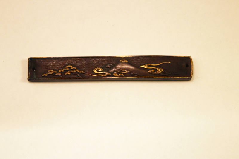 Kozuka Handle: Design of Trees, Stylized Clouds and Mount Fuji