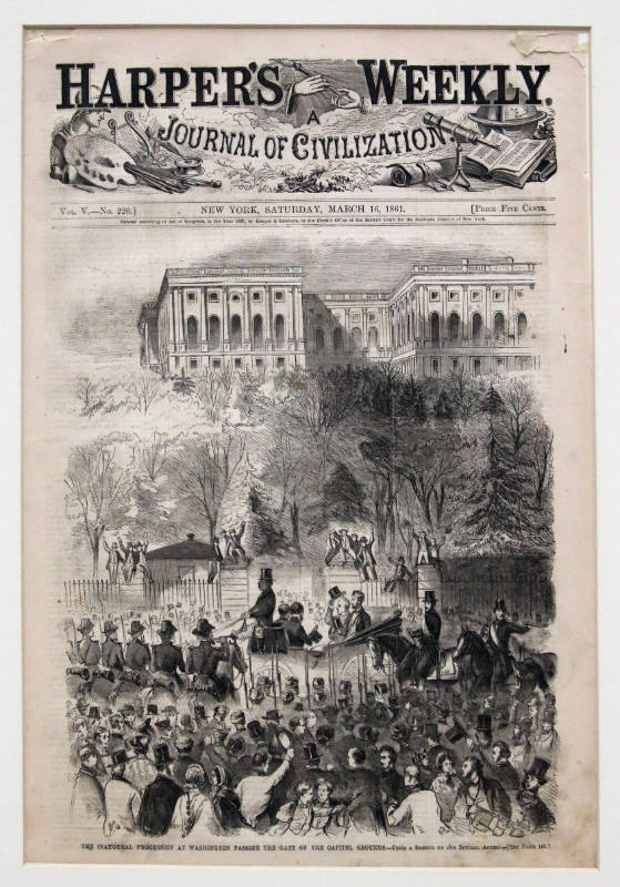 The Inaugural Procession at Washington Passing the Gate of the Capitol Grounds