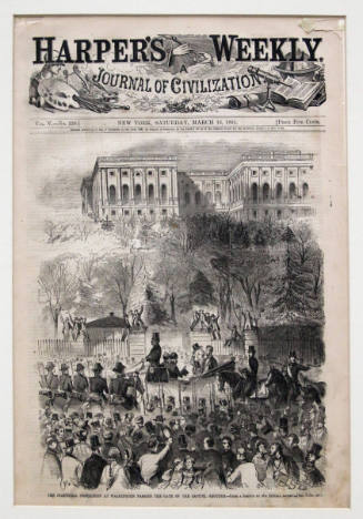 The Inaugural Procession at Washington Passing the Gate of the Capitol Grounds