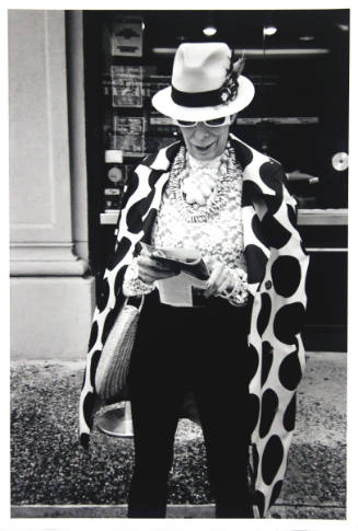 Woman Reading on Street, East Village