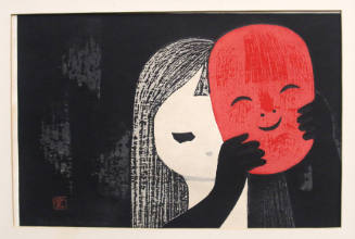 Girl with Red Mask