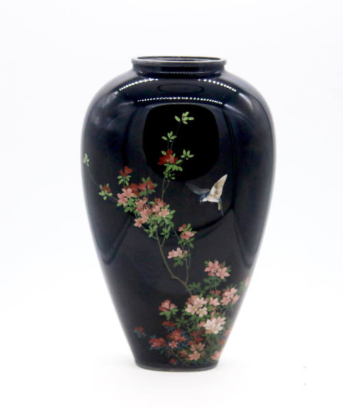 Vase with Bird and Flower Design