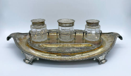 Inkstand with Ink containers and Blotting Sand Container