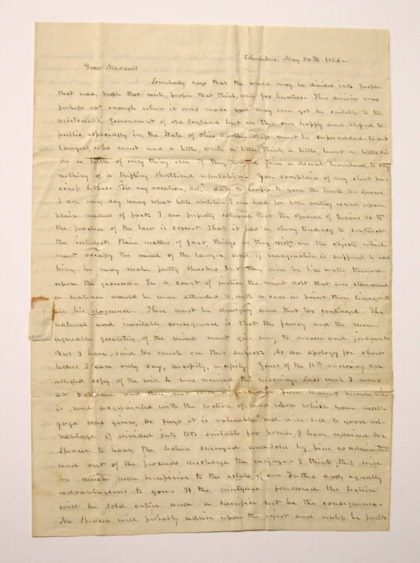 Letter to Mrs. Hannah Dayton Spencer from Phineas B. Wiley, One of Three