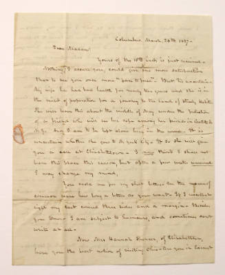 Letter to Mrs. Hannah Dayton Spencer from Phineas B. Wiley, One of Three