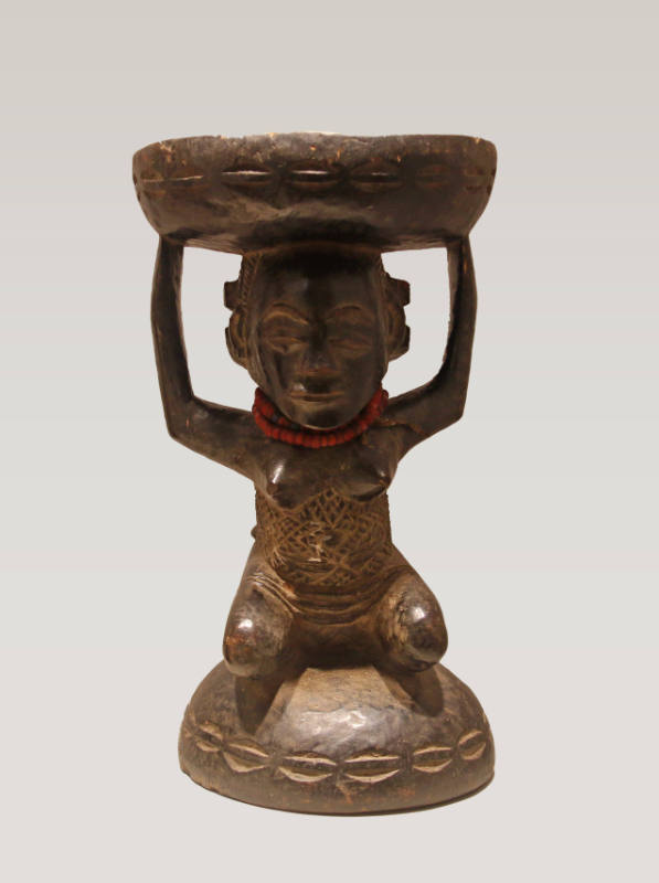 Throne / Stool with a Caryatid Female Figure