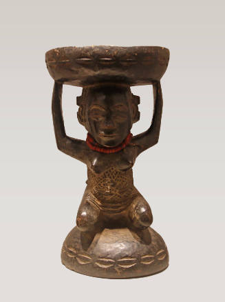 Throne / Stool with a Caryatid Female Figure