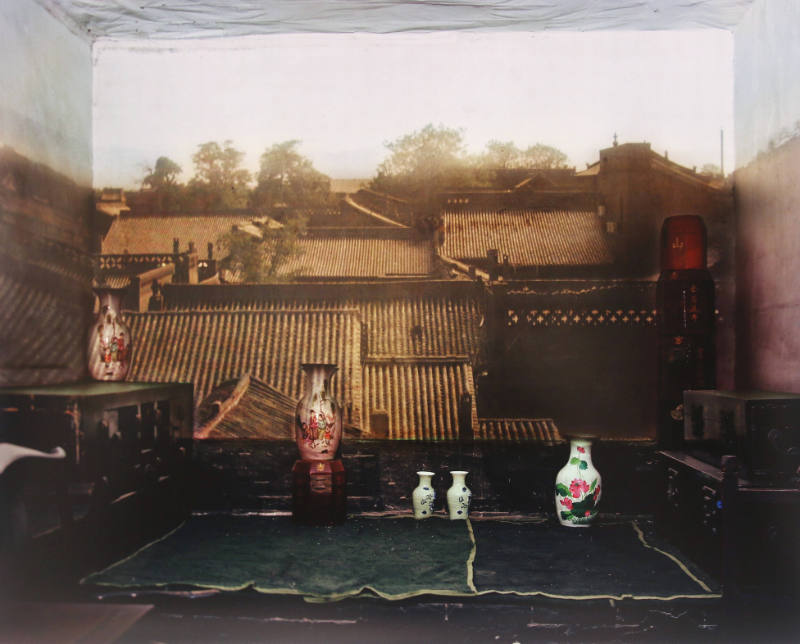 Camera Obscura: View in a Second Floor Room with Vases, Pingyao, China