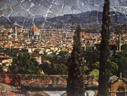 Tent-Camera Image on Ground: View of Florence from San Miniato al Monte, Italy