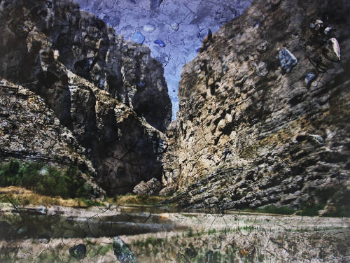 Tent-Camera Image on Ground: Rio Grande and Santa Elena Canyon