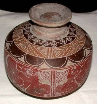 Jar with bird and cultural motif