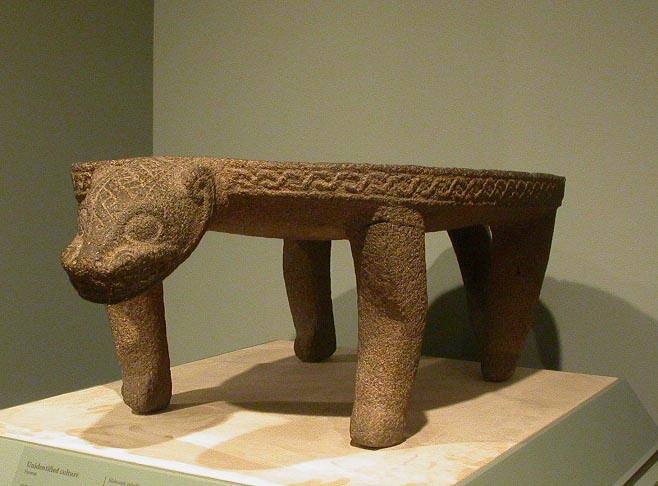 Jaguar Effigy Metate (Grinding Platform)