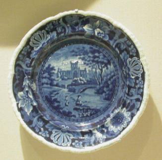 Plate: Castle with Two Figures in a Landscape