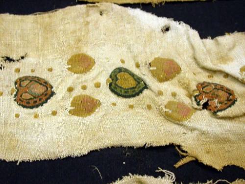 Portion of Mummy Shirt or Grave Cloth, Ornamented with Patterns and Designs