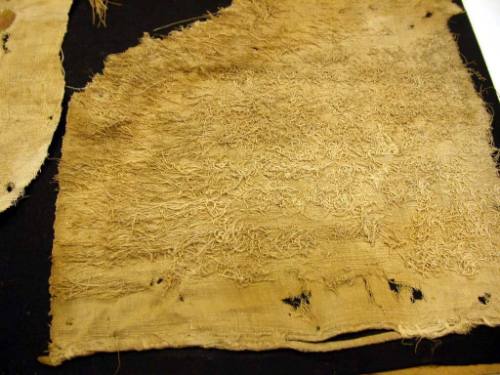 Portion of Mummy Shirt or Grave Cloth, Ornamented with Patterns and Designs