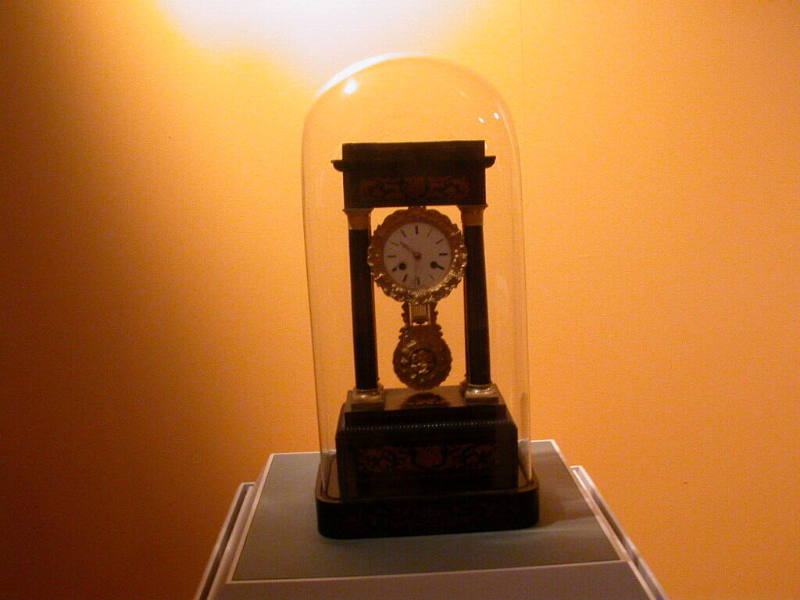 Empire style Mantle Clock with Glass Dome