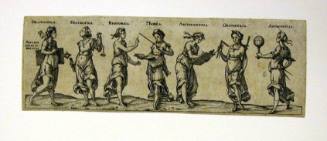 Decorative Border with Allegorical Figures: Muses