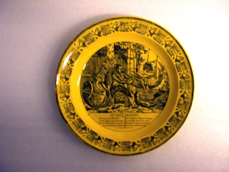 Plate with Transfer Design of an Asian Scene