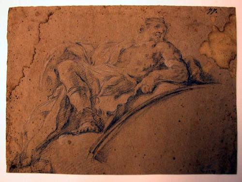 Male Figure Reclining on a Arch: A Design After a Spandrel Decoration