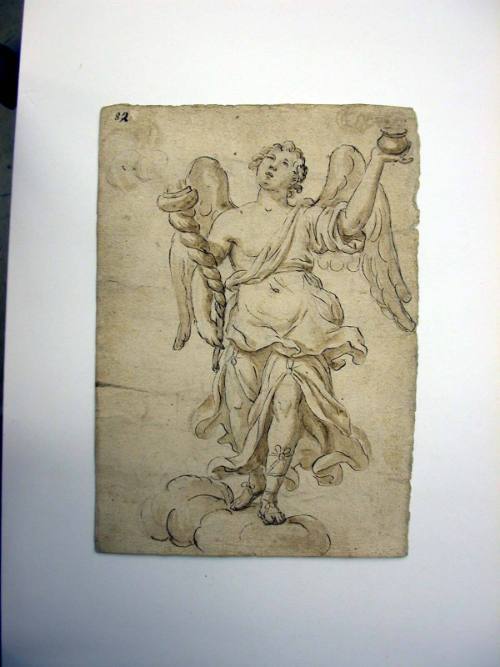 Study of an Angel Holding a Smoking Urn and a Cornucopia